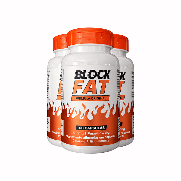 BlockFat – Suplemento Emagrecedor | Redução de Medidas – Kit com 3 Frascos