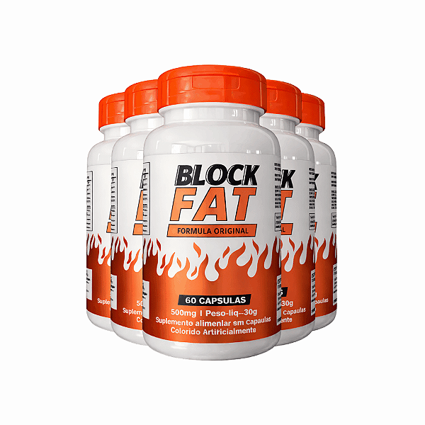 BlockFat Suplemento Emagrecedor | Compre 4 e Ganhe 1 Grátis – Redução de Medidas e Queima de Gordura