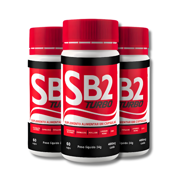 SB2 Turbo – Kit 3 Frascos | Emagrecedor com Resultado Rápido