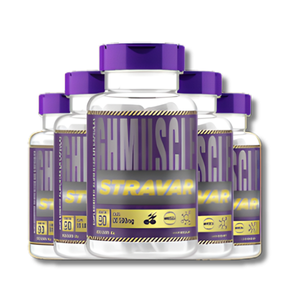 Stravar - Kit 5 Frascos | Força Máxima e Crescimento Muscular