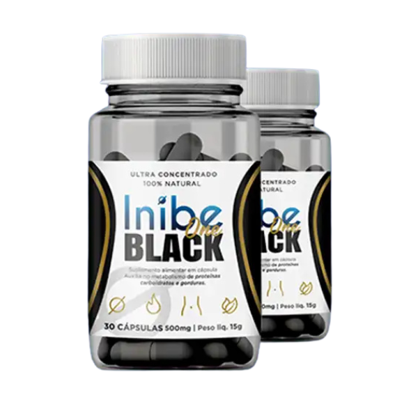 2 Inibe One Black Original | Suplemento Natural em Cápsulas