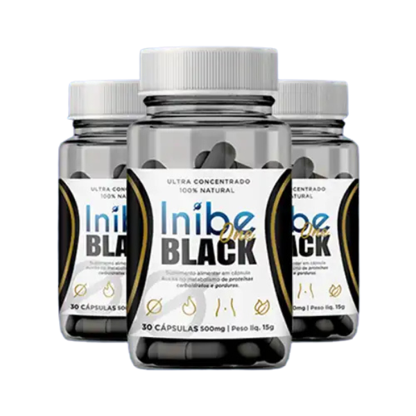 3 Inibe One Black Original | Suplemento Natural em Cápsulas