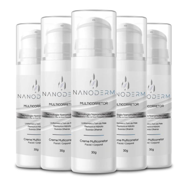 3 Frascos Clareador Nanoderm | Nova Fórmula com Nanotecnologia