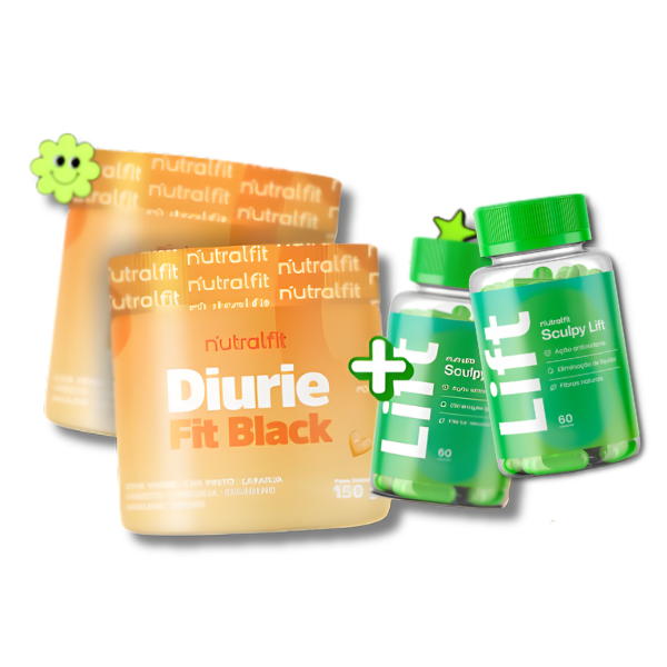 2 Diurie Fit Laranja + 2 Lift Sculpy | Combo Especial Emagrecedor