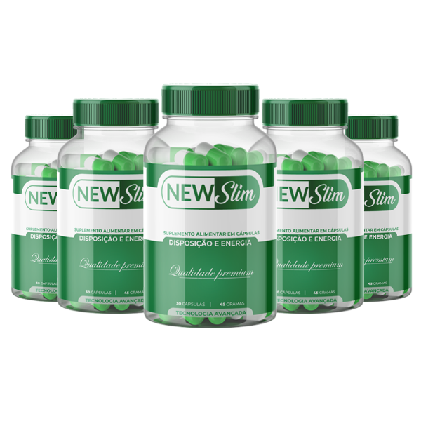 NewSlim – Suplemento em Cápsulas | Kit com 5 Frascos