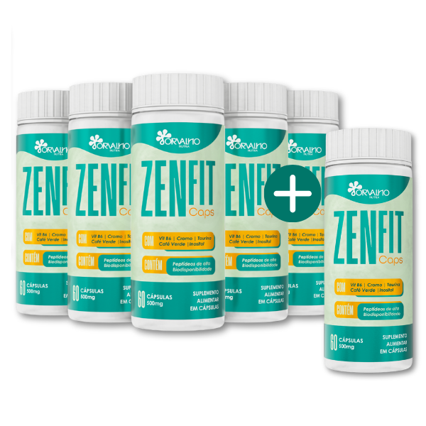 ZenFit Caps – Suplemento Natural 60 Cápsulas | Kit 5 Leve 6