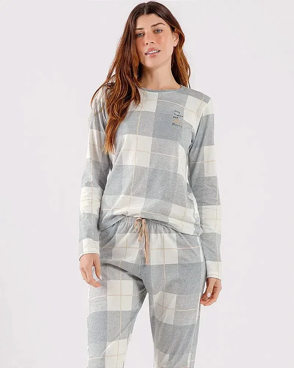 Pijama Cor com Amor Quadriculado