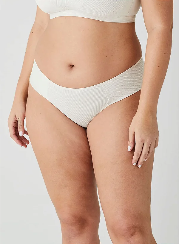 Calcinha Liz Biquini Canelada Fio Duplo