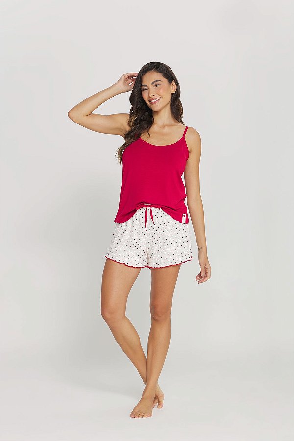 Pijama Danka Feminino Alçinha Vermelho
