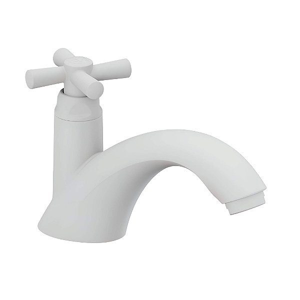 Torneira Banheiro Bancada Bica Baixa Tigre Cross Branca