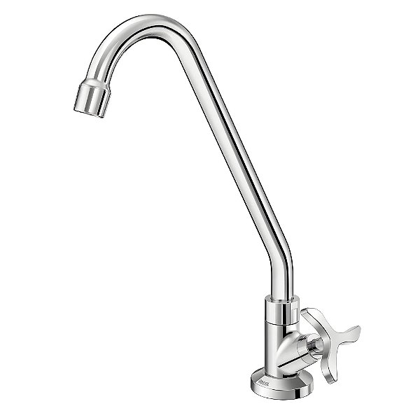 Torneira Cozinha Bancada Bica Alta Docol Nova Pertutti - Cromado