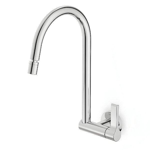 Torneira Cozinha Parede Bica Alta Celite Lix - Cromado