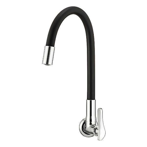 Torneira Cozinha Parede Bica Alta Lorenzetti Lorenflex - Preto/Cromada