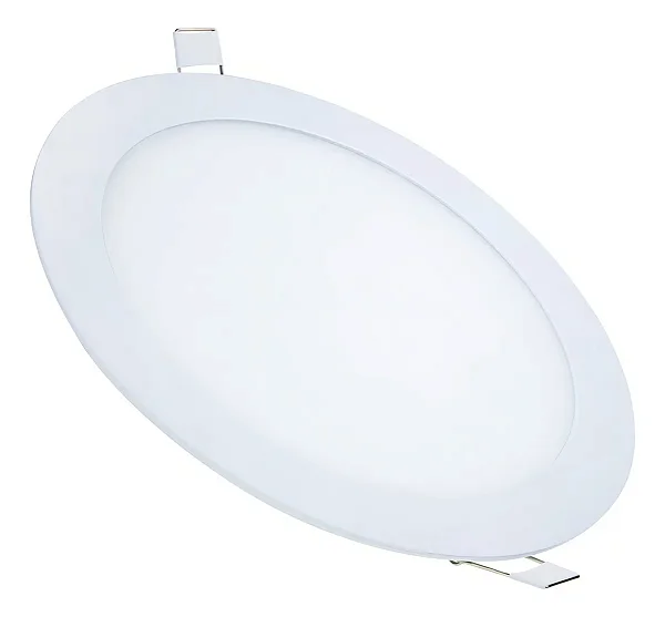 Plafon LED 18W Redondo Embutir Branco Frio