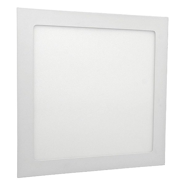Plafon LED 25W Quadrado Embutir Branco Quente