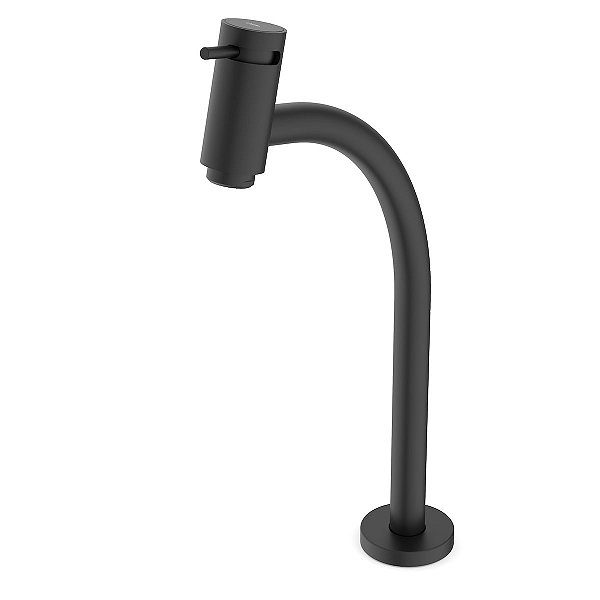 Torneira Banheiro Bancada Bica Alta Celite Basic - Preto Fosco