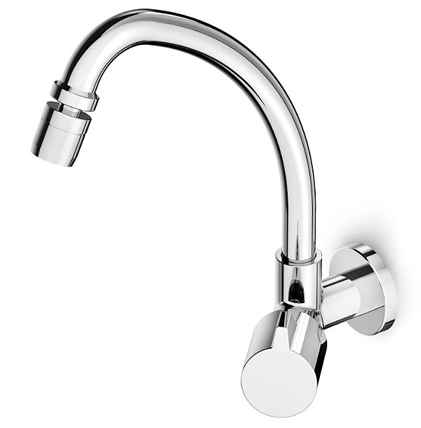 Torneira Cozinha Parede Bica Alta Celite Fit - Cromado