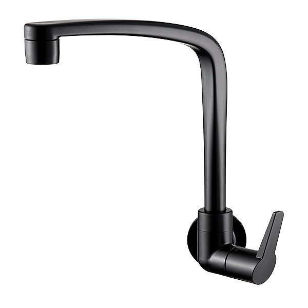 Torneira Cozinha Parede Bica Alta Lorenzetti Flatt Preto Fosco
