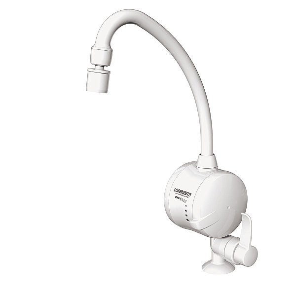 Torneira Elétrica Bancada Lorenzetti Easy Branca 4T - 220V