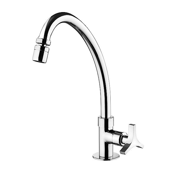 Torneira Cozinha Bancada Bica Alta Lorenzetti Loren Trio