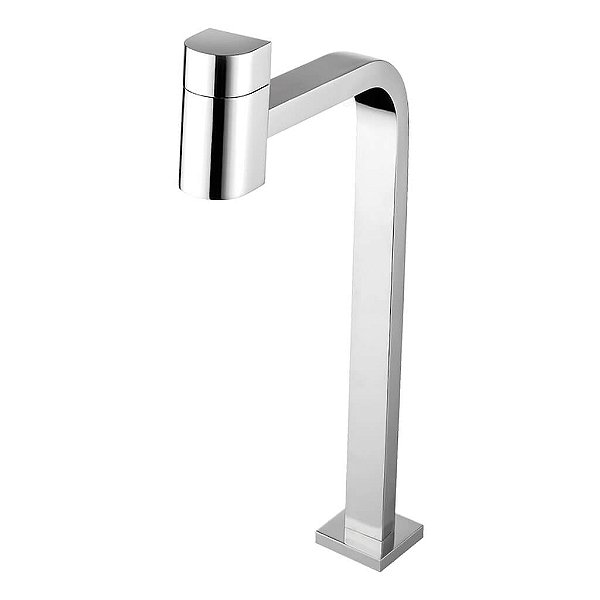 Torneira Banheiro Bancada Bica Alta Loren Code 1195 C55 Cromado