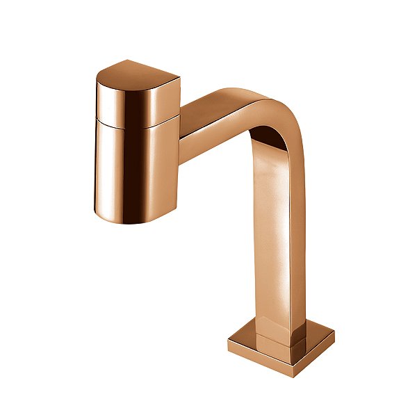 Torneira Banheiro Bancada Bica Baixa Loren Code 1194 R55 Rose Gold