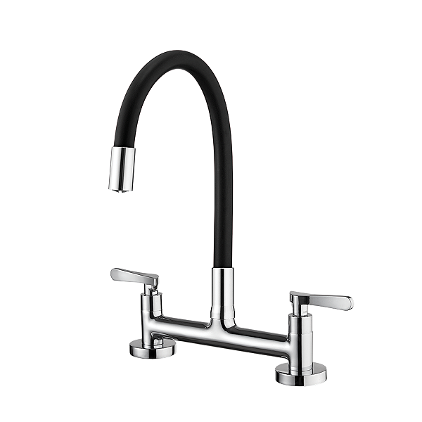 Torneira Misturador Cozinha Bancada Bica Alta Lorenzetti Flex Black 1256 B27