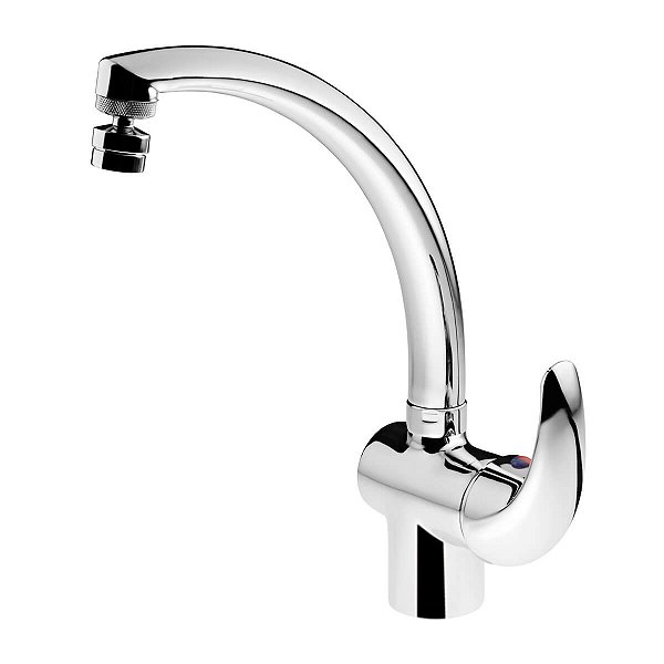 Torneira Monocomando Cozinha Bancada Bica Alta Lorenzetti Allure