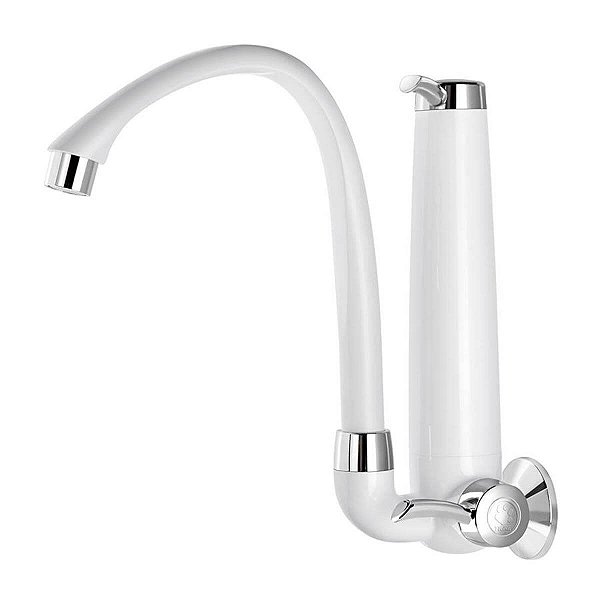 Torneira com Purificador de Parede Tigre Branco/Cromado