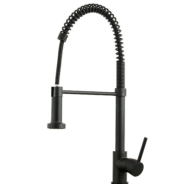 TORNEIRA COZINHA GOURMET FLEXÍVEL MISTURADOR MONOCOMANDO PRETO FOSCO