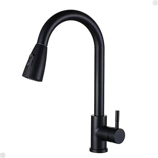 TORNEIRA COZINHA GOURMET MISTURADOR MONOCOMANDO EXTENSÍVEL PRETO FOSCO