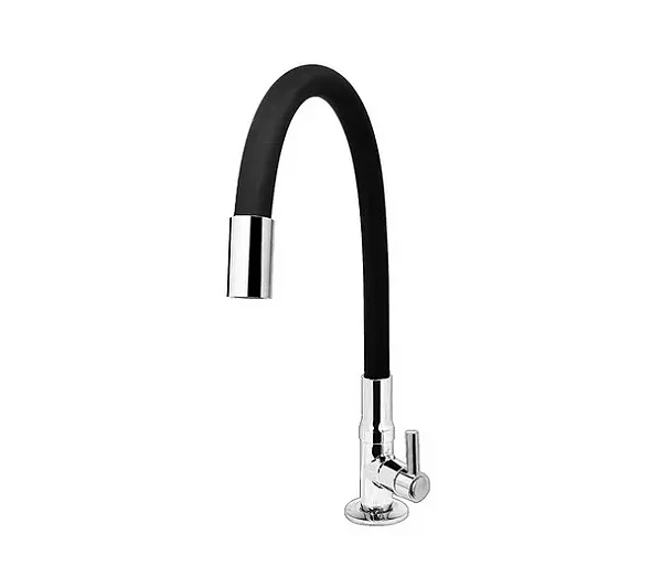 TORNEIRA GOURMET COZINHA FLEXÍVEL DE BANCADA SILICONE PRETO