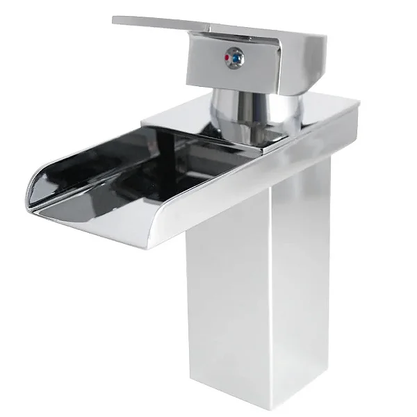 TORNEIRA BANHEIRO LAVABO MISTURADOR MONOCOMANDO CASCATA CALHA BICA BAIXA