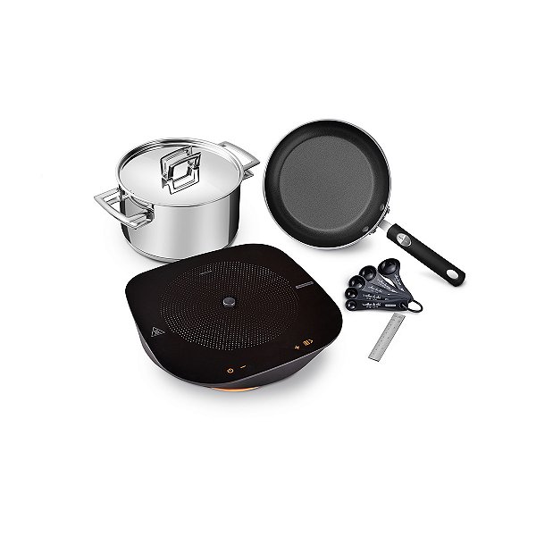 Cooktop Portátil por Indução Wireless com Balança, Termômetro, Panela e Frigideira Tramontina Guru - 220V