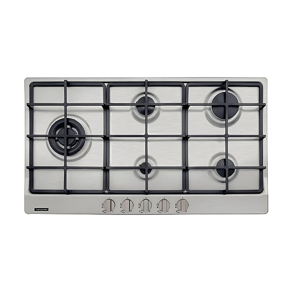 Cooktop a Gás em Aço Inox com Acendimento Automático 5 Bocas Tramontina Penta Plus - Bivolt