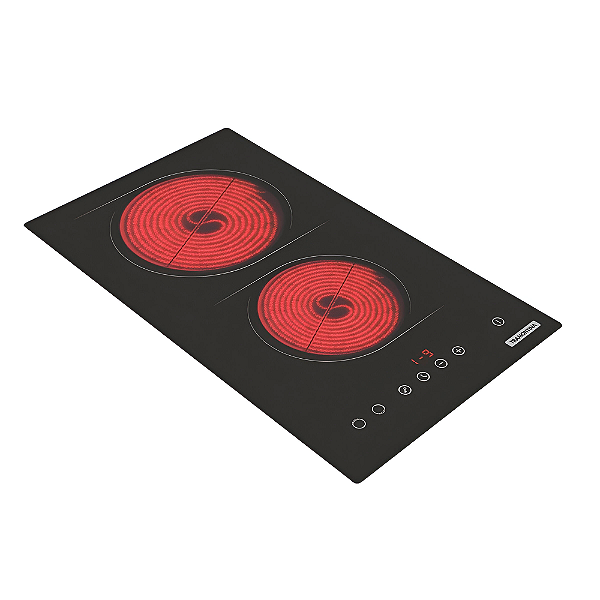 Cooktop Elétrico Vitrocerâmico com 2 Áreas de Aquecimento Touch Tramontina New Dominó - 220V