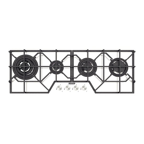 Cooktop à Gás Tramontina Design Collection Slim Glass Full 4GG W 100 Semiprofissional - Branco
