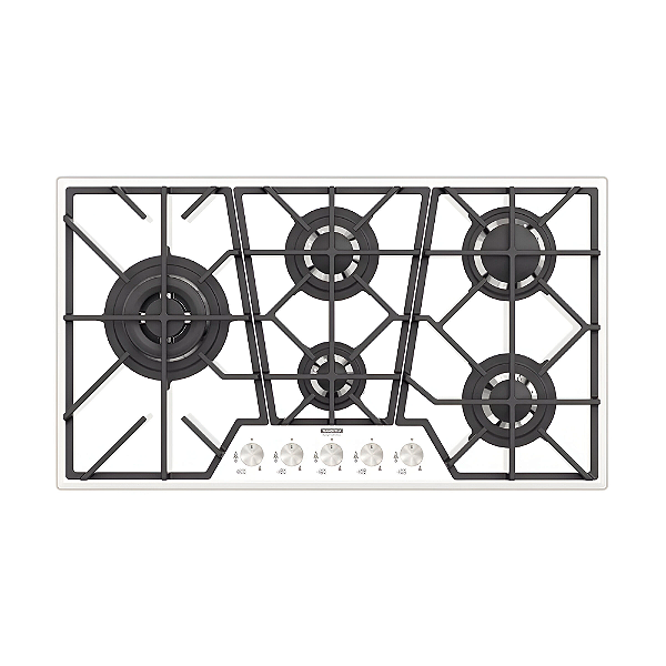Cooktop a Gás em Vidro Temperado 5 Bocas Tramontina Design Collection - Branco