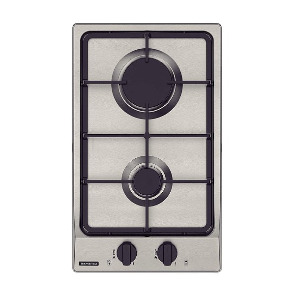 Cooktop a Gás em Aço Inox com Acendimento Automático 2 Bocas Tramontina Dominó - Bivolt