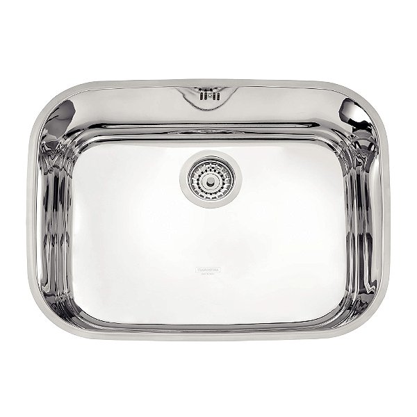 Cuba de Embutir em Aço Inox Alto Brilho com Válvula Tramontina Lavínia 48 BL 48x34 cm