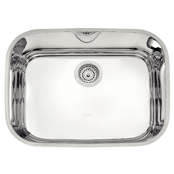 Cuba de Embutir em Aço Inox Escovado com Válvula Tramontina Lavínia 48 BL 48x34 cm