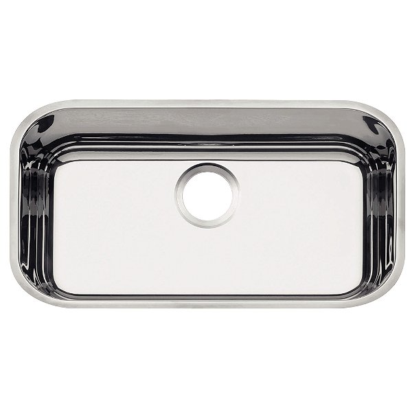 Cuba de Embutir em Aço Inox Alto Brilho Tramontina Lavínia 56 BL 56x34 cm - Aço Inox