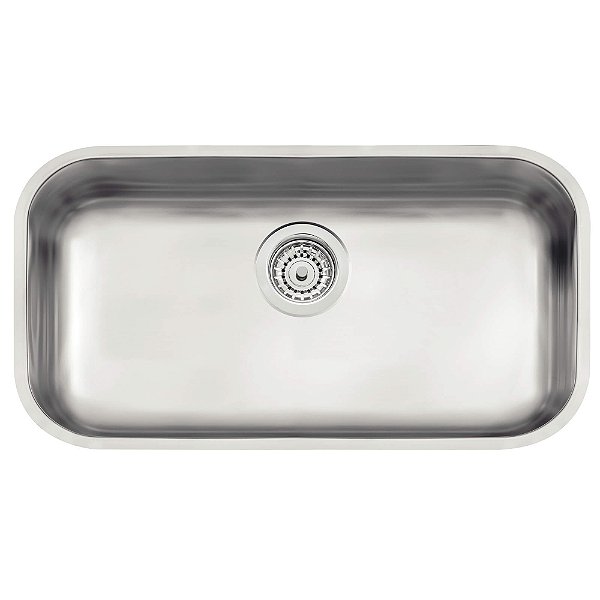 Cuba de Embutir em Aço Inox Escovado com Válvula Tramontina Lavínia 56 BL 56x34 cm