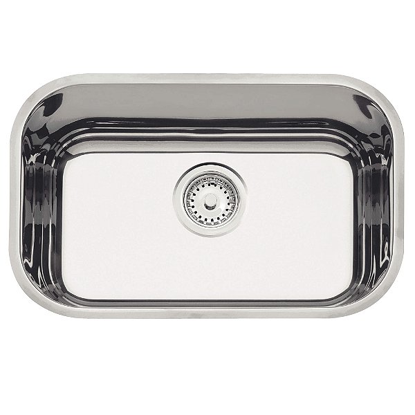 Cuba em Aço Inox Alto Brilho com Válvula Tramontina Lavínia 47 BL 47x30 cm