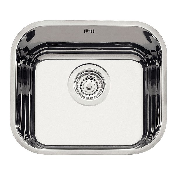 Cuba de Embutir Aço Inox Alto Brilho com Válvula Tramontina Lavínia 40 BL 40x34 cm