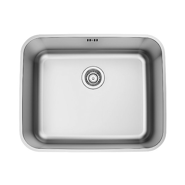 Cuba de Sobrepor/Embutir em Aço Inox Escovado com Válvula Tramontina Dora 50 BL R6 50x40 cm