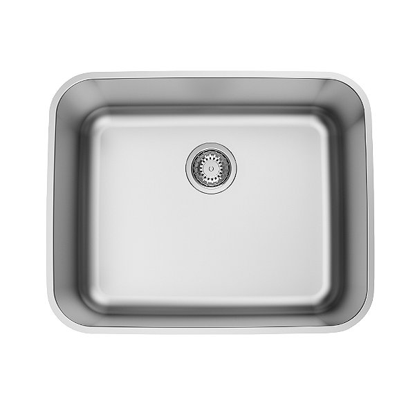 Cuba de Sobrepor/Embutir em Aço Inox Escovado com Válvula Tramontina Dora 50 BL R6 50x40 cm