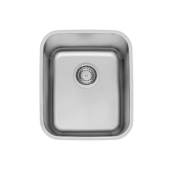 Cuba de Embutir em Aço Inox Escovado com Válvula Tramontina Dora 34 BL R6 34x40 cm