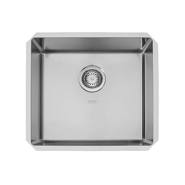 Cuba de Embutir em Aço Inox Acetinado com Válvula Tramontina Quadrum 45 U 45x40 cm