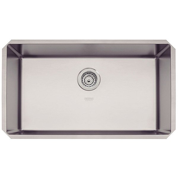 Cuba de Embutir em Inox Acetinado com Válvula Tramontina Quadrum 70U 70x40 cm